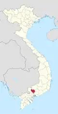Location of Bình Dương within Vietnam