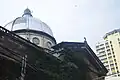 Dome of church, surmounted by a papal tiara and keys to denote its status as a basilica