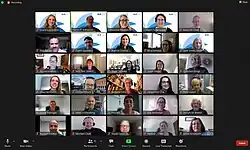 An image of a virtual meeting held by a biodiversity community