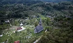 Aerial view of Curechiu village