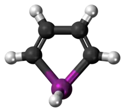 Ball-and-stick model of the bismole molecule
