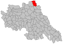 Location in Iași County