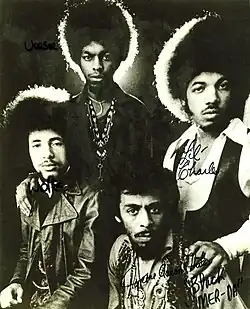Black Merda in 1969 (clockwise from left: Anthony Hawkins, VC L. Veasey, Charles Hawkins, Tyrone Hite)