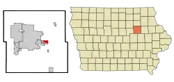 Location of Raymond, Iowa