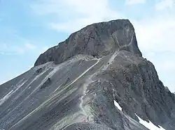 Close-up view of The Black Tusk.