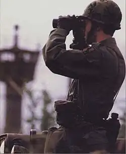 Soldier of the U.S. 1st Cavalry Division on duty in the Fulda Gap during the Cold War.