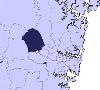 Location in Metropolitan Sydney