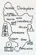 Map of Derbyshire