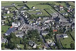 Aerial view of the town