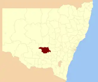 Location in New South Wales