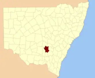 Location in New South Wales