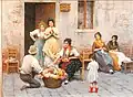 Eugene de Blaas: The Venetian Flower Vendor