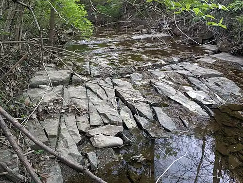 Block Limestone, which fractures into distinct rectangular blocks, represents the "Middle Limestone" phase of a cyclothem.