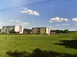 Former PGR flats in the village