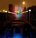 Light art performance photography: Blue Mystery