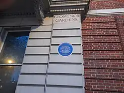 London residence of Lieutenant General Augustus Henry Lane Fox Pitt Rivers, Grosvenor Gardens, SW1.