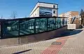Entrance to the station on the intersection of Evropská and Horoměřická streets