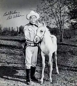 Atcher as the host of Meadow Gold Ranch, a children's show on WENR-TV in the early 1950s.
