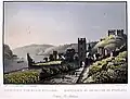 The ruined castle above Bacharach, by Rudolf Bodmer, circa 1830