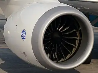 General Electric GEnx with composite fan blades