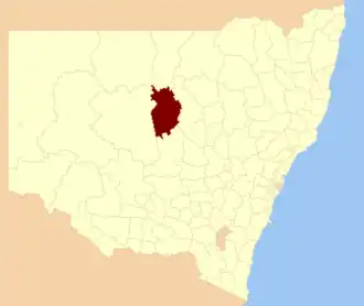 Location in New South Wales