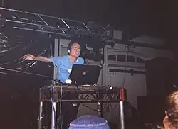 Bogdan Raczynski performing live in 2000 at the Warp Lighthouse Party, London.
