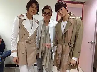 Bohemian ready to perform in Seoul, April 2012 Left to right: Yoo Kyu Sang, Kim Yong Jin, Park Sang Woo
