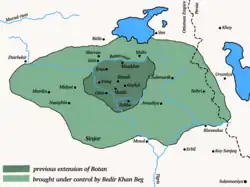 Bohtan Emirate after the captures of Bedir Khan Beg in 1846