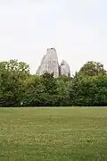 The 65-meter-high artificial mountain in the Paris Zoo has the best view of the park from its summit.
