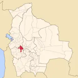 Location of Cercado Province in Bolivia