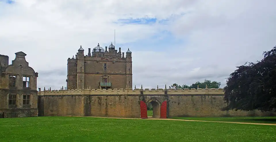 Red doors leading into the Little Castle