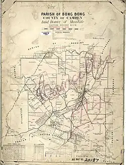 1890s cadastral map of Bong Bong Parish