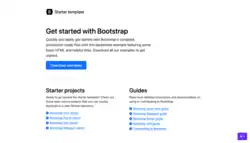 Example of a webpage using Bootstrap framework