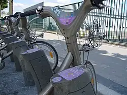 Navigo reader at Vélib' station