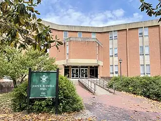 Photograph of the entrance to Boswell Hall