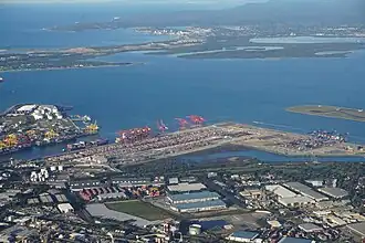 Part of the Port Botany