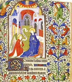 Detail from a folio from the Hours of Jean de Boucicaut, c. 1405–1408. Musée Jacquemart-André, Paris