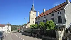 The church and surroundings in Boudreville