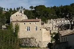 Partial view of Boulbon with Saint-Marcellin Chapel