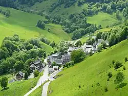 An aerial view of Bourg-d'Oueil