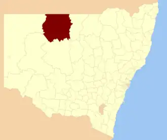 Location in New South Wales