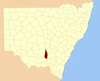 Location in New South Wales