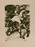 Boxers, lithograph, c. 1920