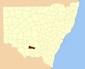 Location in New South Wales