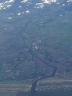 An aerial view of Drogheda and the River Boyne estuary