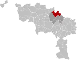 Location of Braine-le-Comte in Hainaut