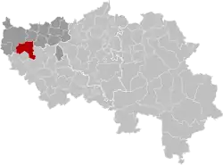 Location of Braives in the province of Liège