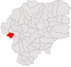 Location in Bistrița-Năsăud County