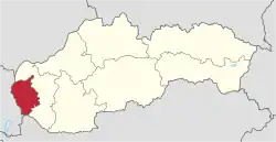 Location of Bratislava Region