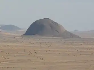 An inselberg in Western Sahara